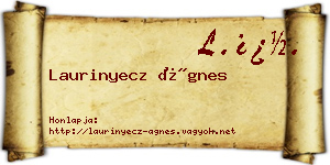 Laurinyecz Ágnes névjegykártya