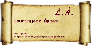 Laurinyecz Ágnes névjegykártya