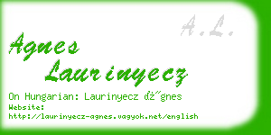 agnes laurinyecz business card